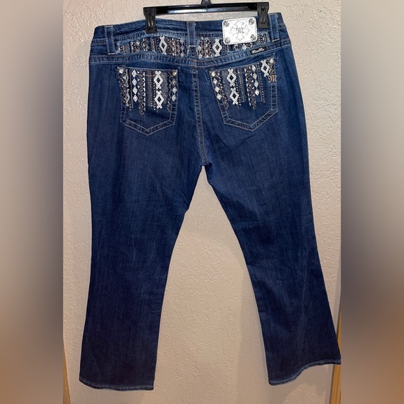 Miss me jeans je8188e2r size 33 mid rose easy boot jeans - Picture 1 of 10